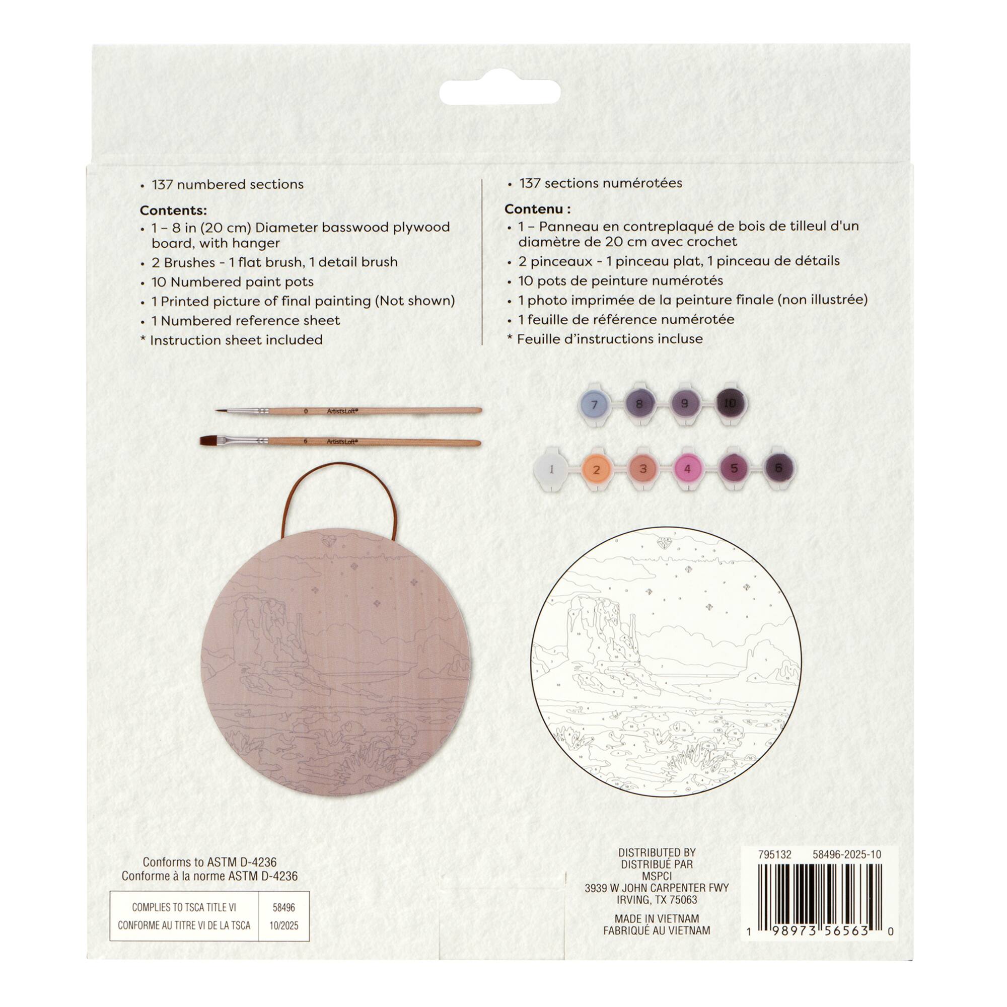 Desert Night Paint-by-Number Plywood Surface Kit by Artist's Loft®
